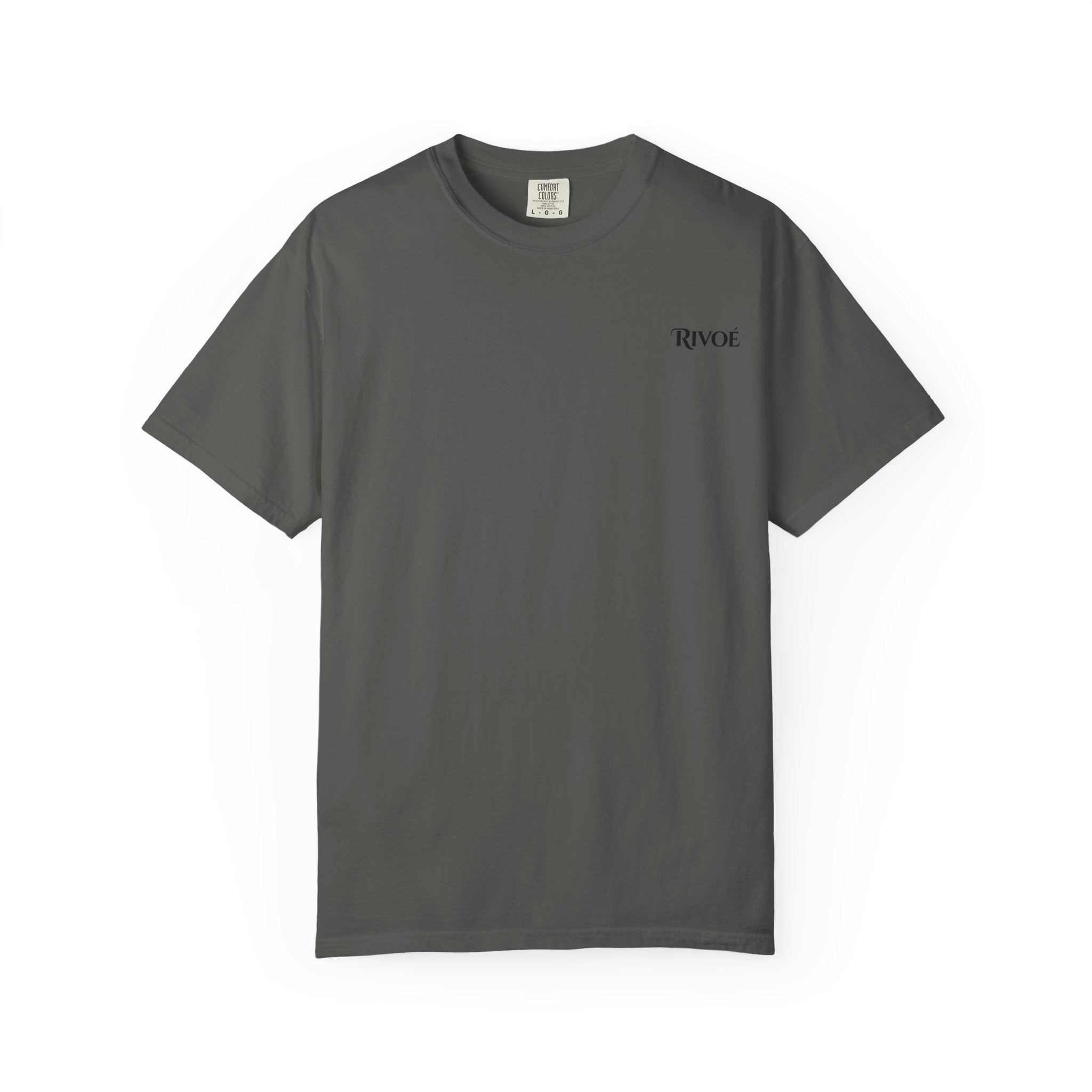 Minimal 'RIVOÉ' Logo T-Shirt — Garment-Dyed Casual Tee