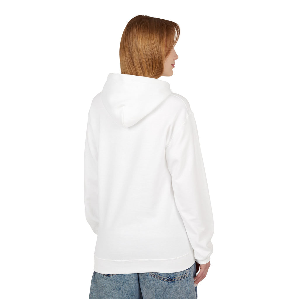 Minimal 'RIVOÉ' Small-Logo Hoodie — Clean White Casual Pullover