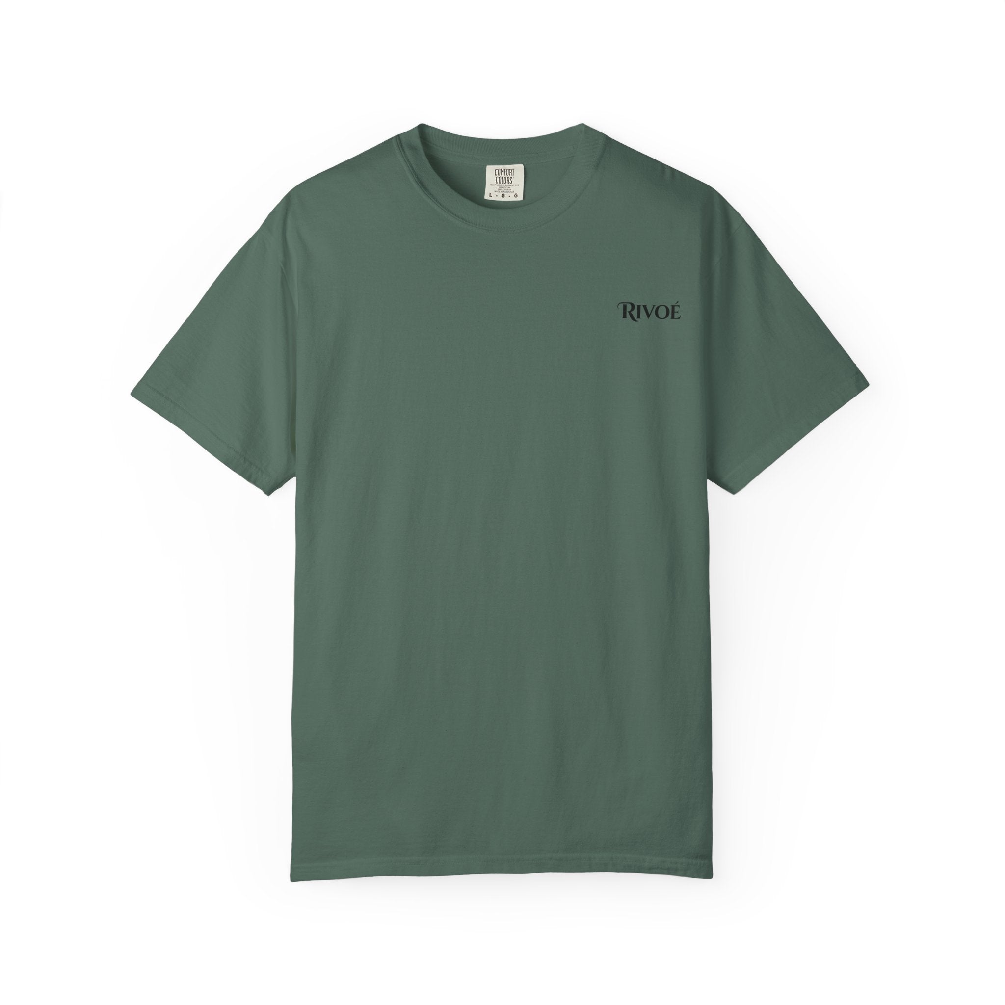 Minimal 'RIVOÉ' Logo T-Shirt — Garment-Dyed Casual Tee
