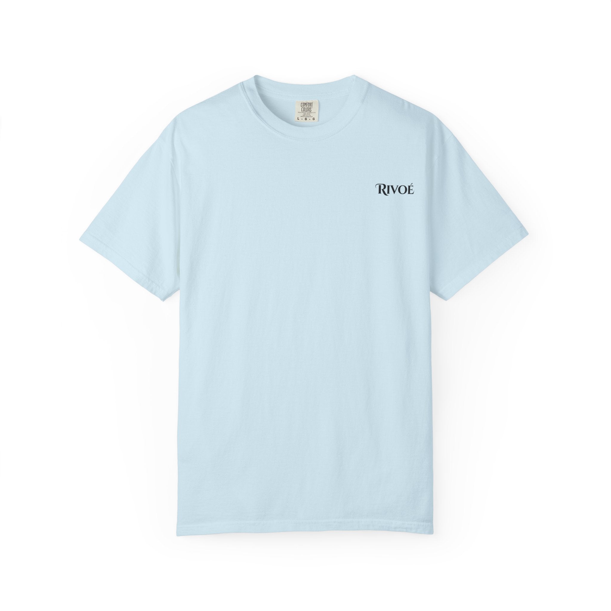 Minimal 'RIVOÉ' Logo T-Shirt — Garment-Dyed Casual Tee