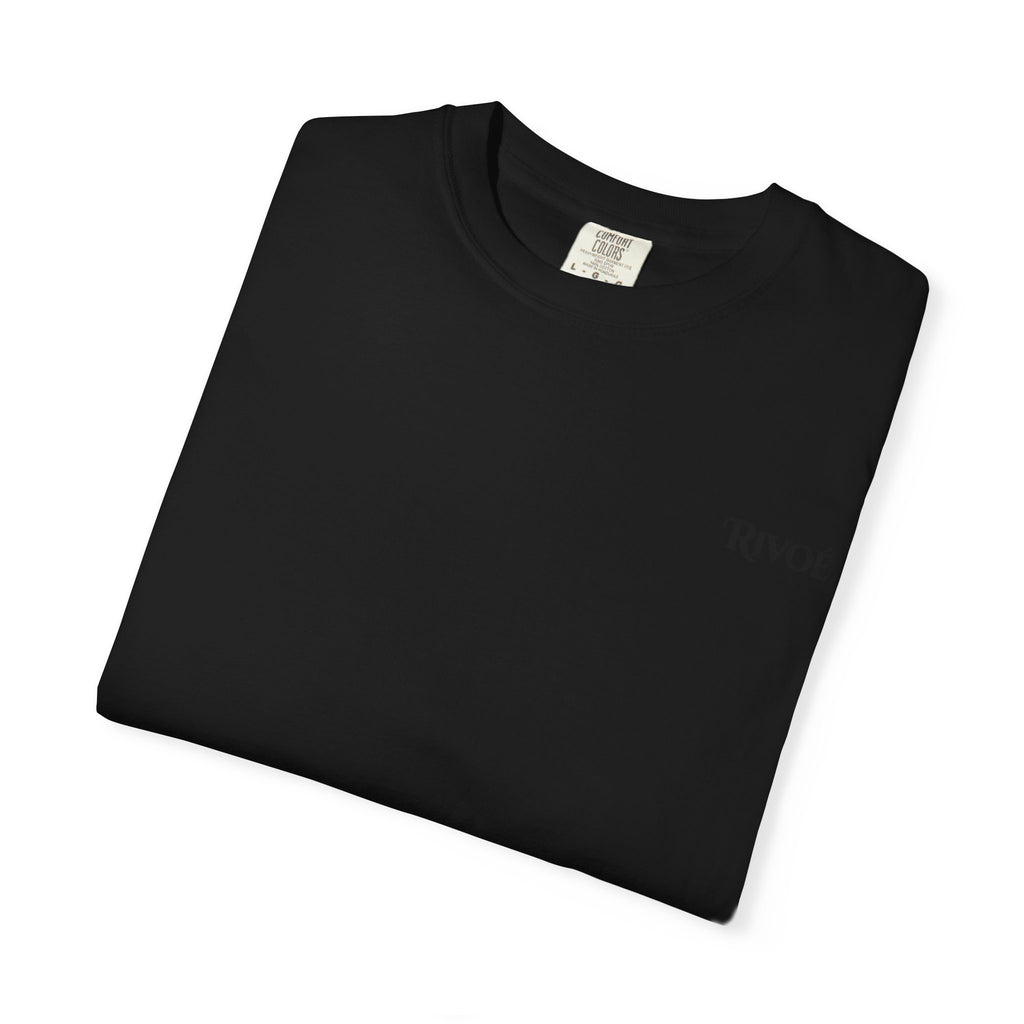 Minimal 'RIVOÉ' Logo T-Shirt — Garment-Dyed Casual Tee