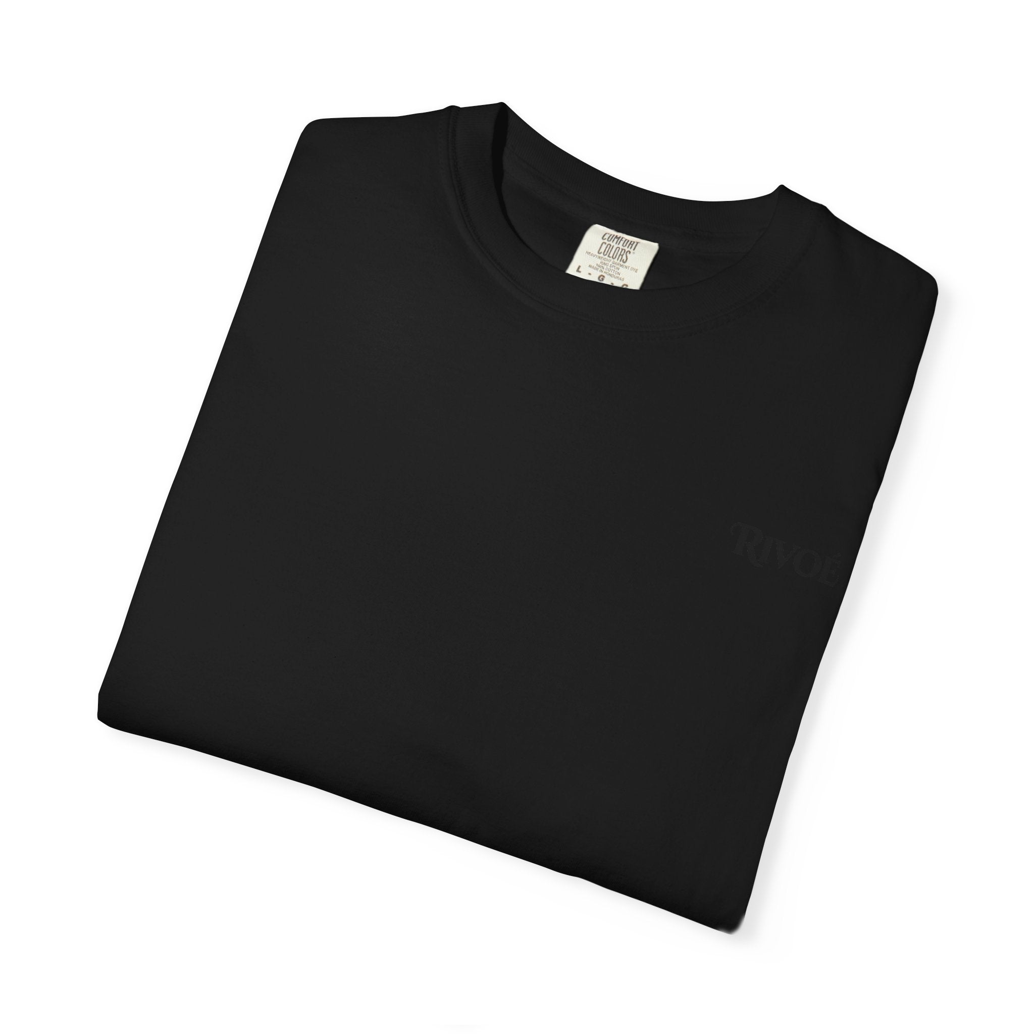 Minimal 'RIVOÉ' Logo T-Shirt — Garment-Dyed Casual Tee