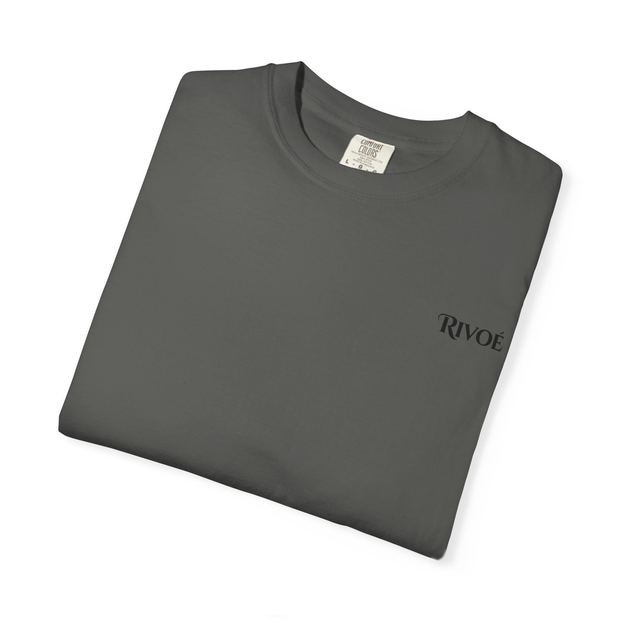 Minimal 'RIVOÉ' Logo T-Shirt — Garment-Dyed Casual Tee
