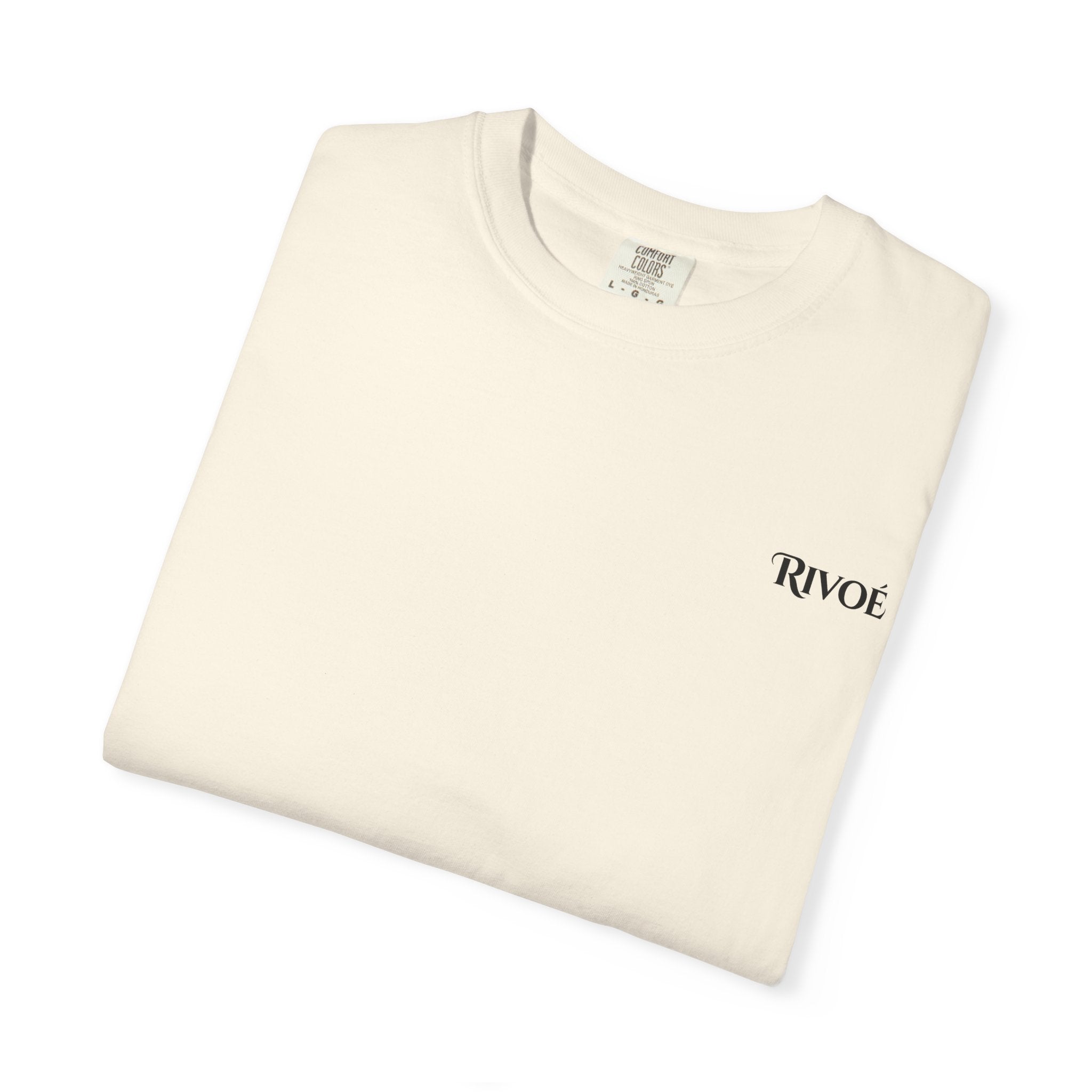 Minimal 'RIVOÉ' Logo T-Shirt — Garment-Dyed Casual Tee