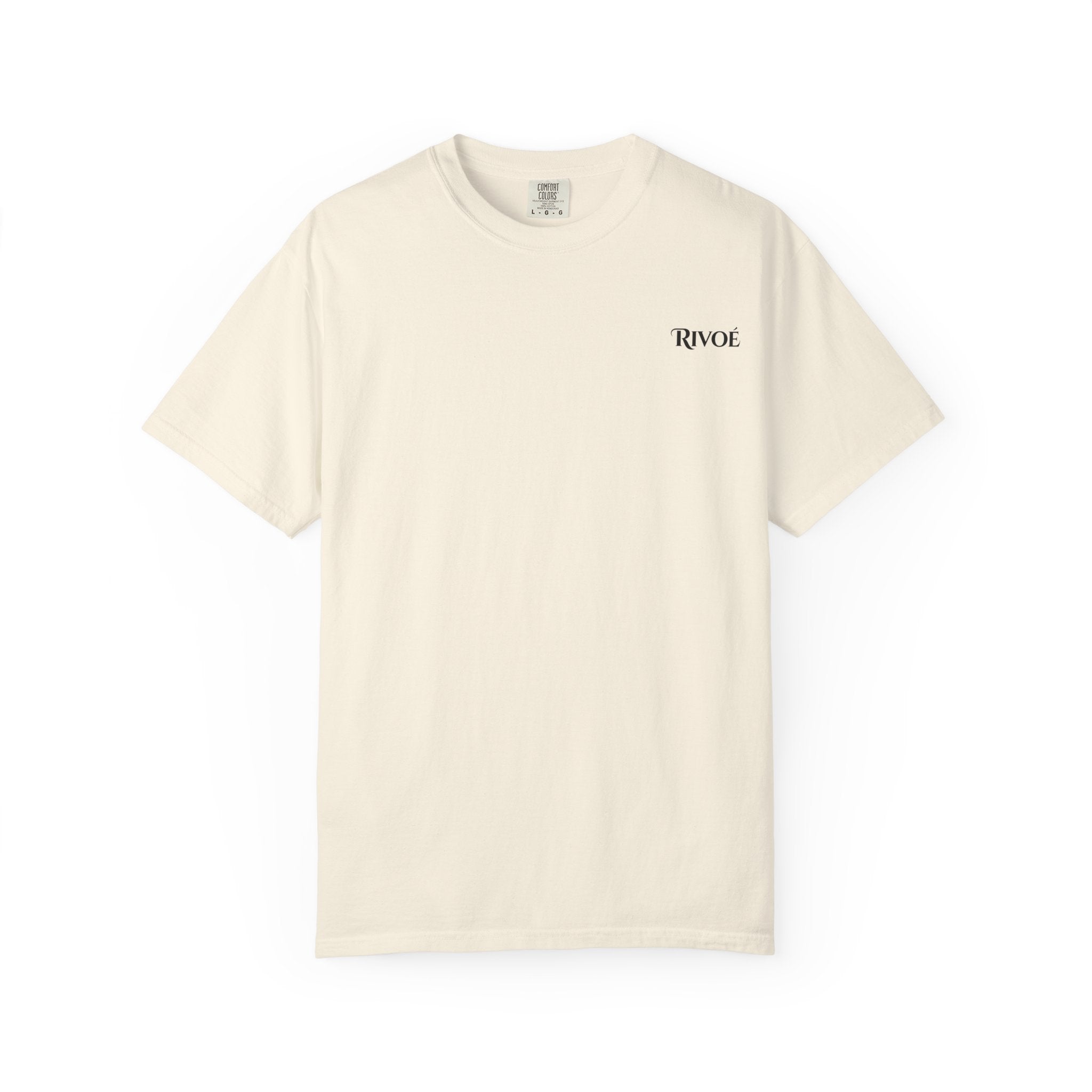 Minimal 'RIVOÉ' Logo T-Shirt — Garment-Dyed Casual Tee