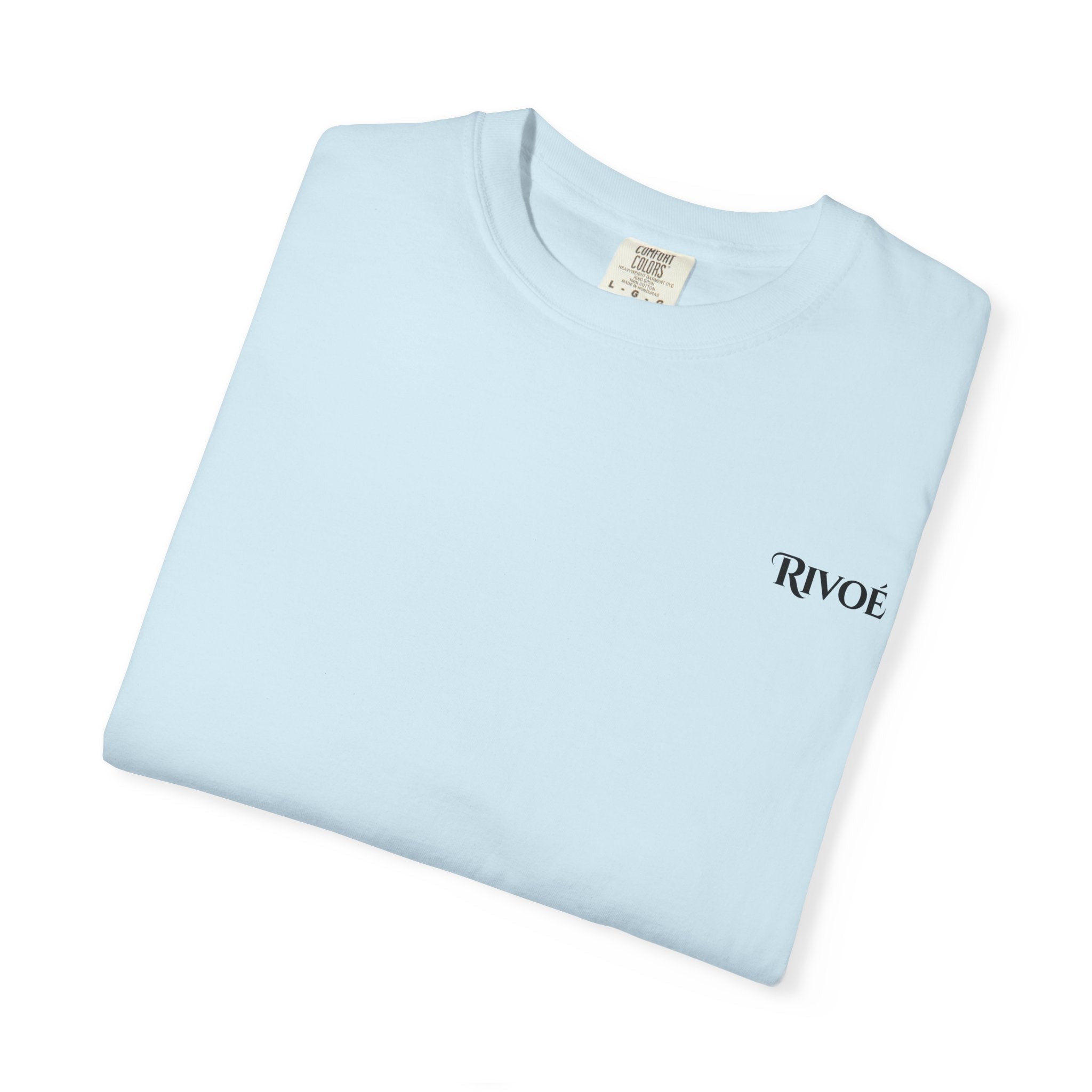 Minimal 'RIVOÉ' Logo T-Shirt — Garment-Dyed Casual Tee