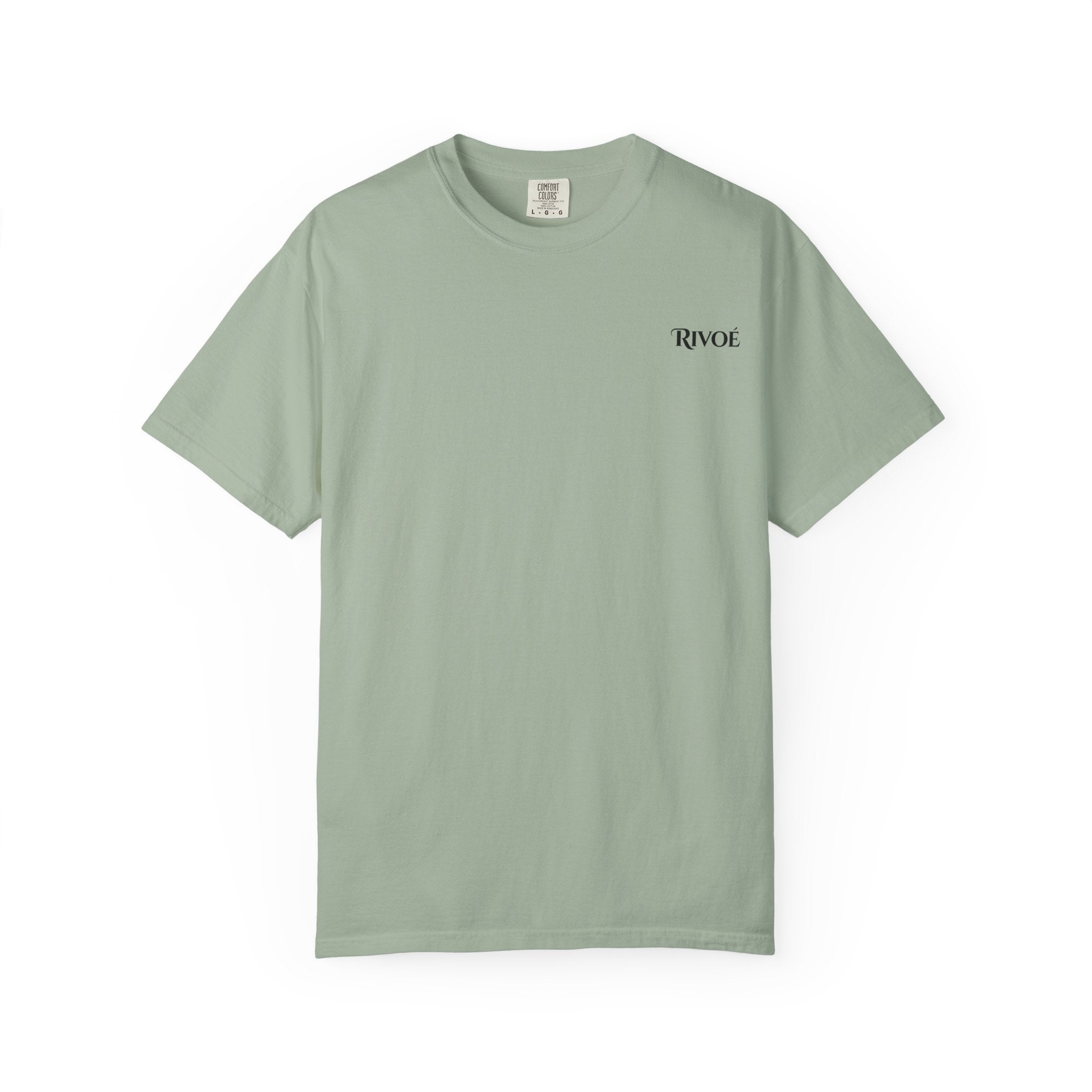Minimal 'RIVOÉ' Logo T-Shirt — Garment-Dyed Casual Tee