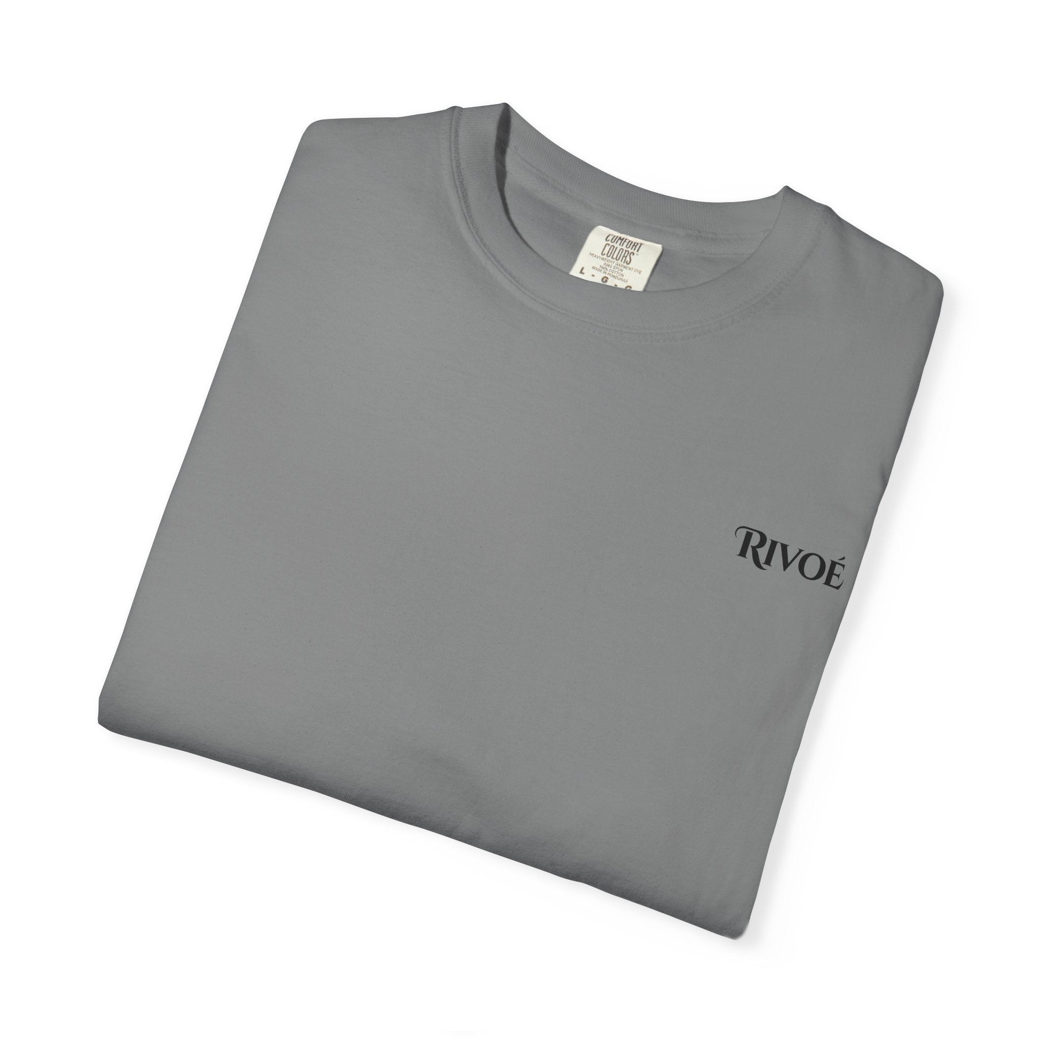 Minimal 'RIVOÉ' Logo T-Shirt — Garment-Dyed Casual Tee