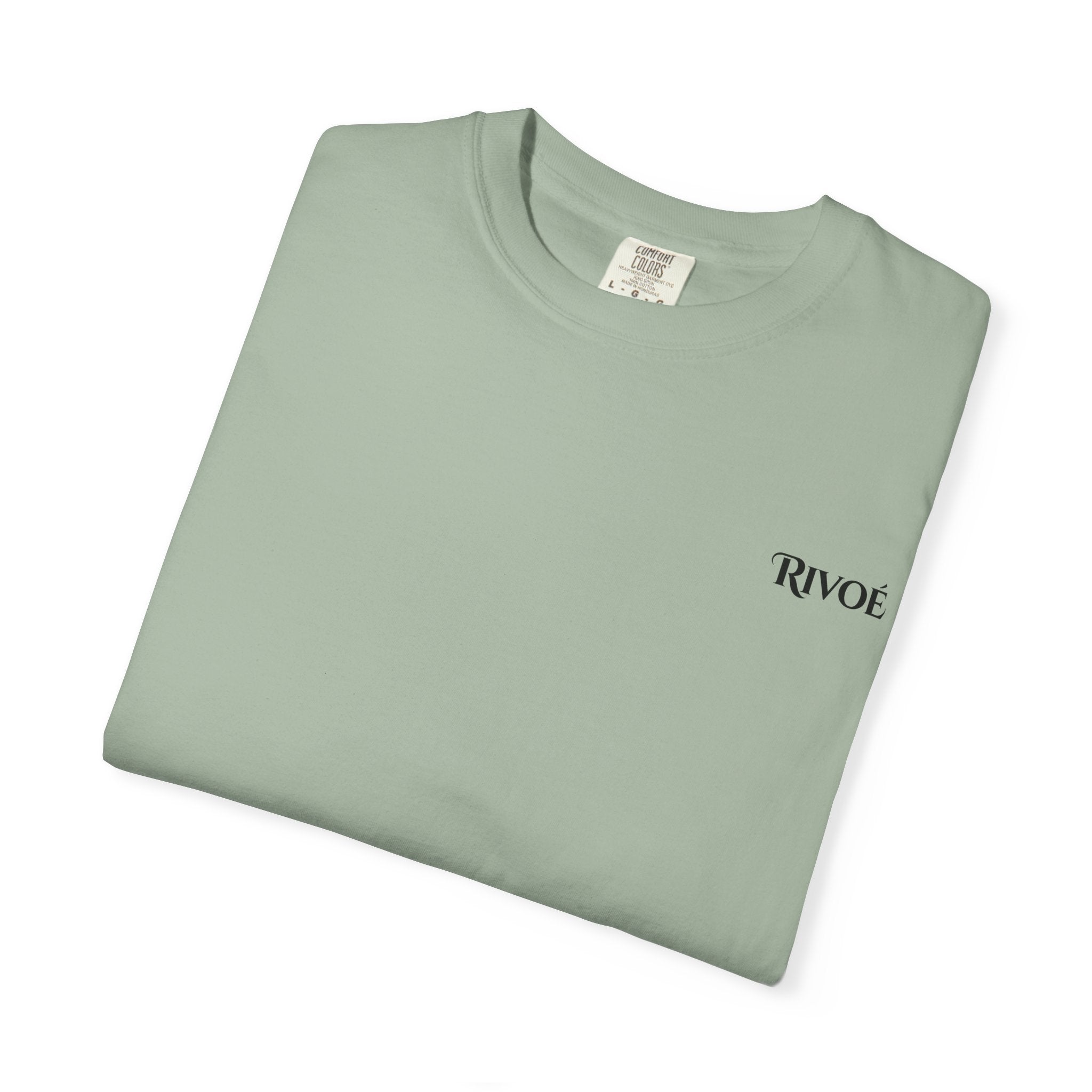 Minimal 'RIVOÉ' Logo T-Shirt — Garment-Dyed Casual Tee