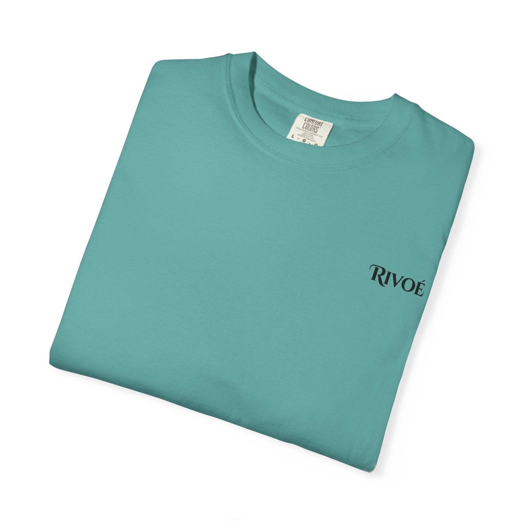 Minimal 'RIVOÉ' Logo T-Shirt — Garment-Dyed Casual Tee