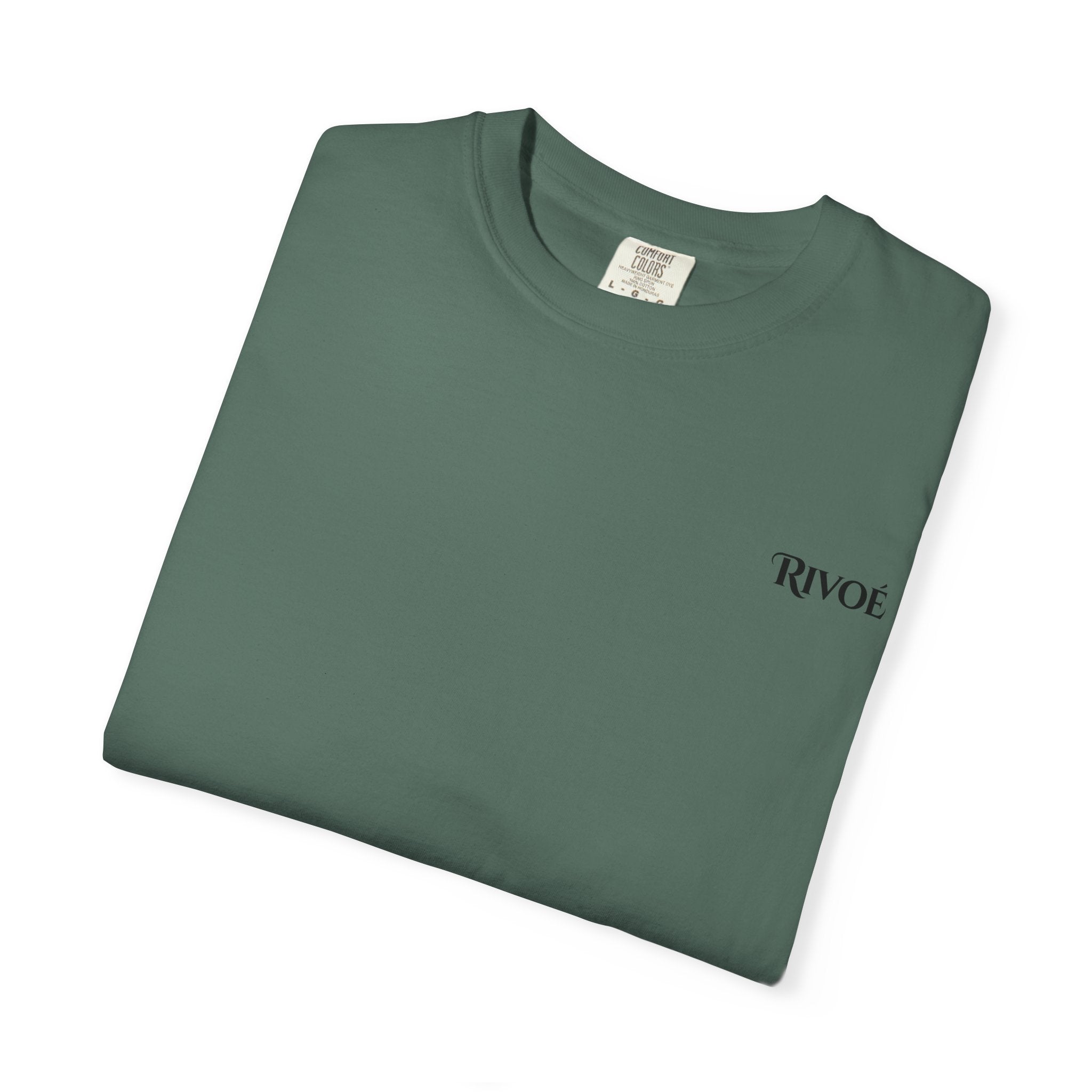 Minimal 'RIVOÉ' Logo T-Shirt — Garment-Dyed Casual Tee