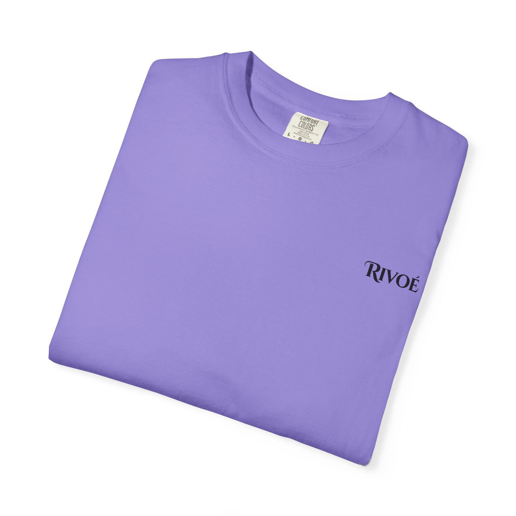 Minimal 'RIVOÉ' Logo T-Shirt — Garment-Dyed Casual Tee