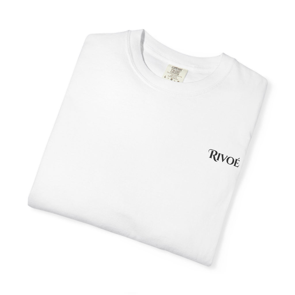 Minimal 'RIVOÉ' Logo T-Shirt — Garment-Dyed Casual Tee