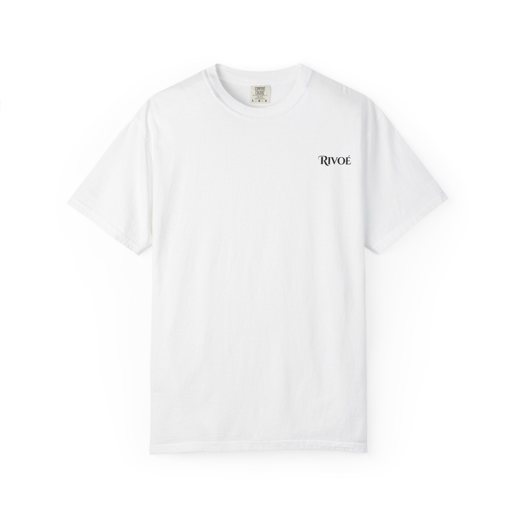Minimal 'RIVOÉ' Logo T-Shirt — Garment-Dyed Casual Tee
