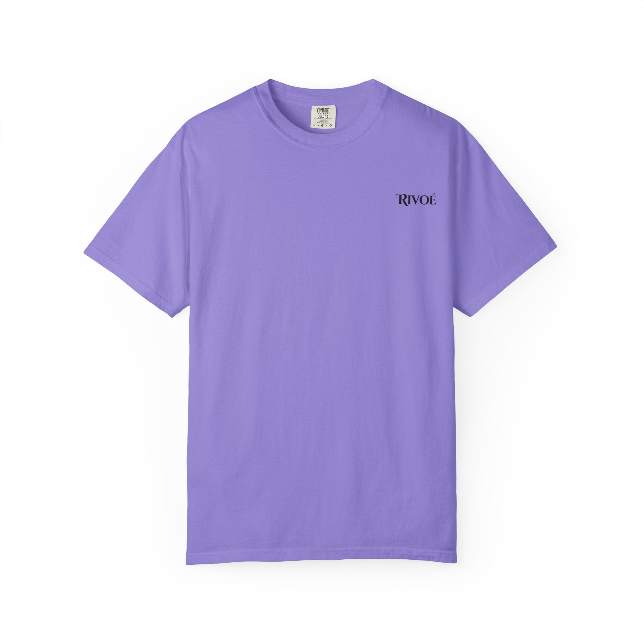 Minimal 'RIVOÉ' Logo T-Shirt — Garment-Dyed Casual Tee