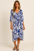 Chic Printed Surplice Dress
