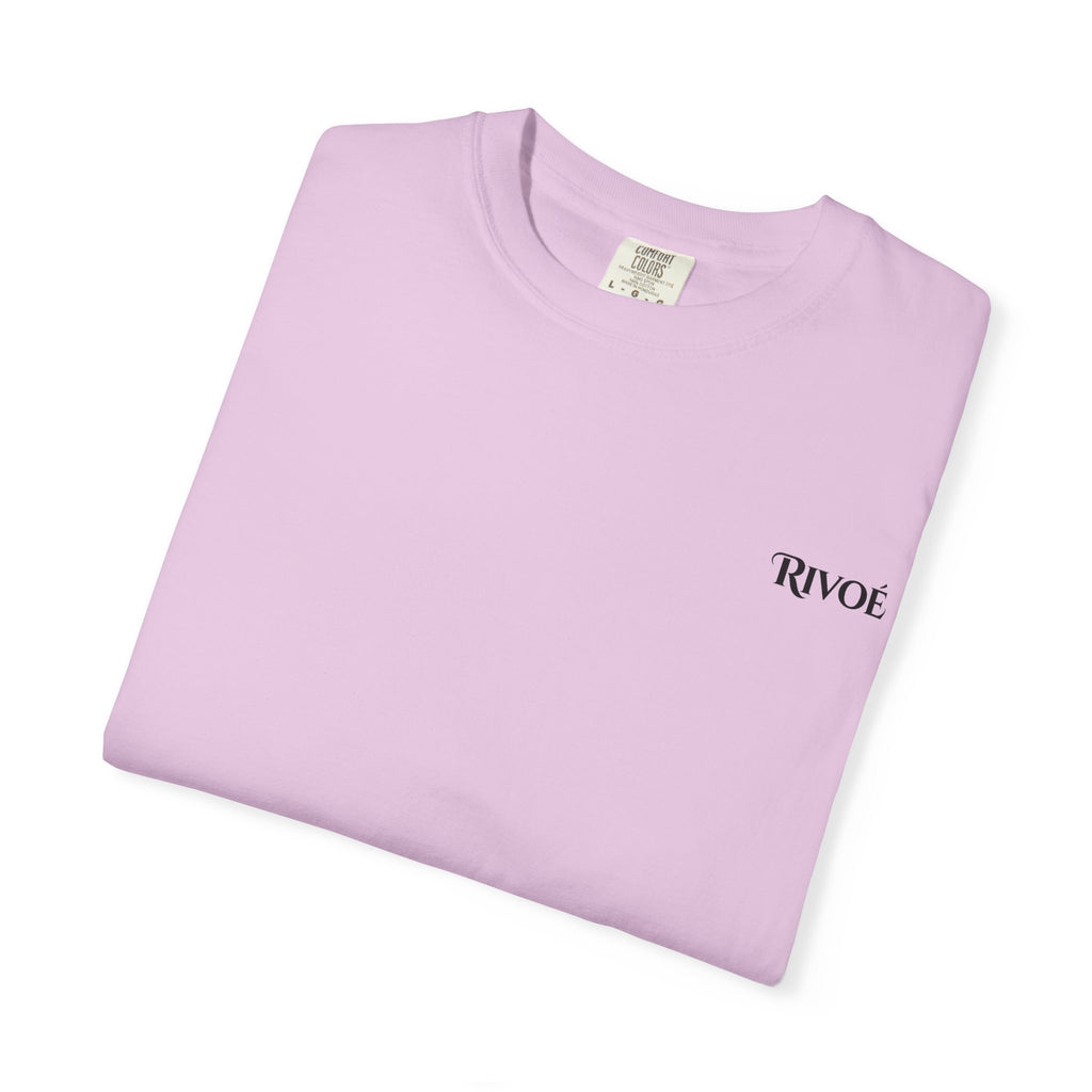 Minimal 'RIVOÉ' Logo T-Shirt — Garment-Dyed Casual Tee